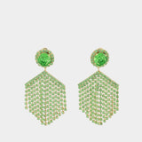 Strawberry Earrings - Shourouk - Strass - Green