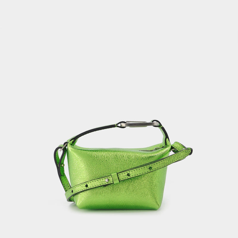 Tiny Moon Bag in Green Leather