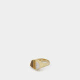 Esteve Ring in gold and tiger eye