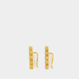 D Lu Earrings Gold-plated with Zirconiums