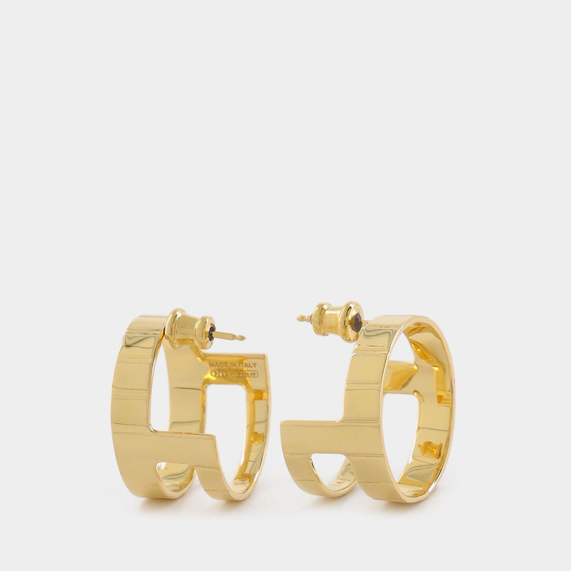 Slot Gold-Plated Earrings