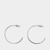 Slot Silver-Plated Hoops