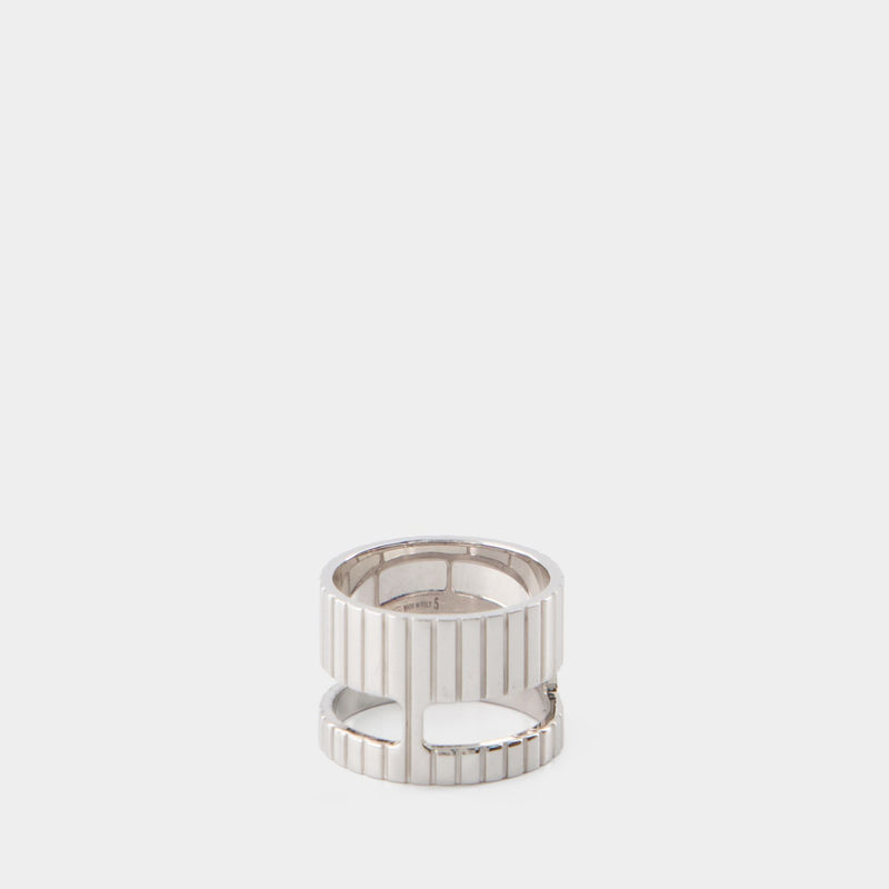 Slot Ring Core in Silver-Tone Rhodium