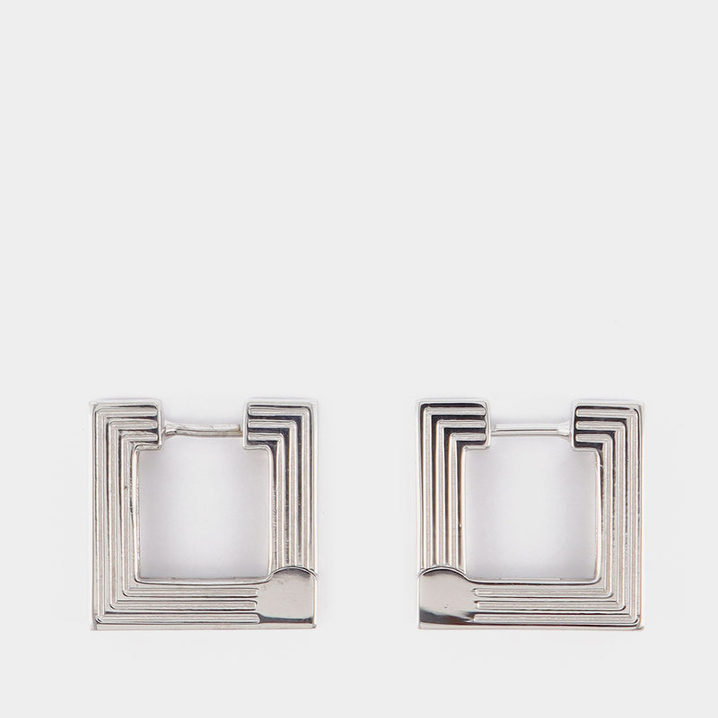 Aurelia Mini Rhodium-Plated Mini Hoops