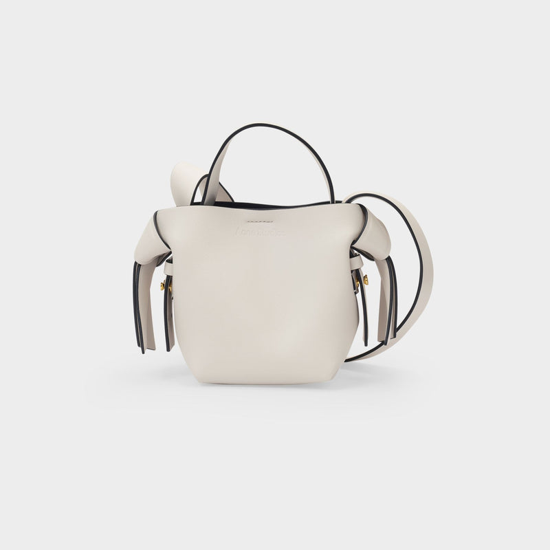 Musubi Micro Crossbody - Acne Studios - White/Black - Leather