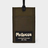 Card Holder in Khaki Polyester