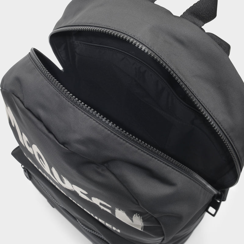 Metropolitan Backpack - Alexander Mcqueen -  Black/Off-White - Synthetic