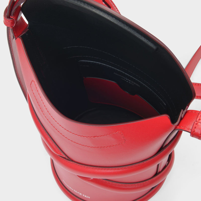 The Curve Bag in Red Leather