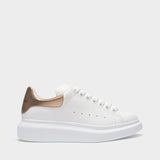 Oversized Sneakers - Alexander Mcqueen - White/Pink Gold - Leather