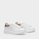 Oversized Sneakers - Alexander Mcqueen - White/Pink Gold - Leather