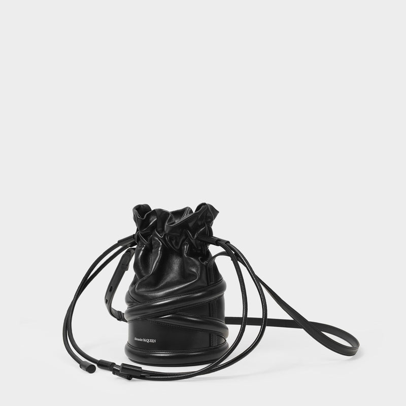 Soft Curve Bag in Black Leather