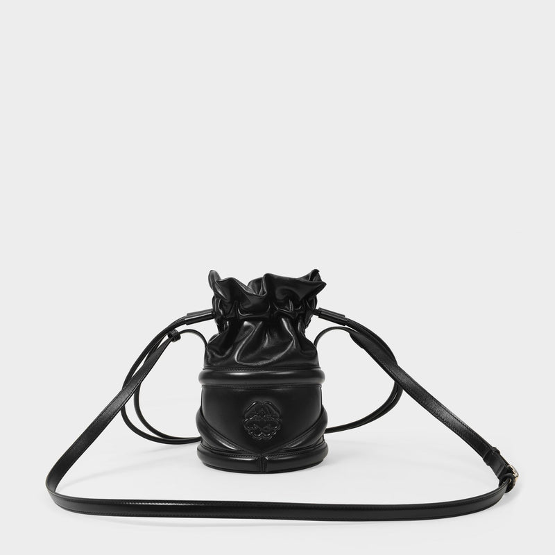 Soft Curve Bag in Black Leather