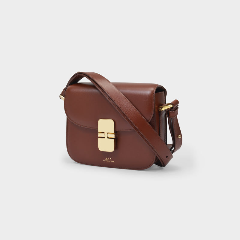 Grace Mini Hobo Bag - A.P.C. - Hazelnut - Leather