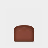 Demi-Lune Card Holder - A.P.C. - Hazelnut - Leather