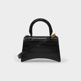 Hourglass Xs Bag - Balenciaga -  Black - Leather