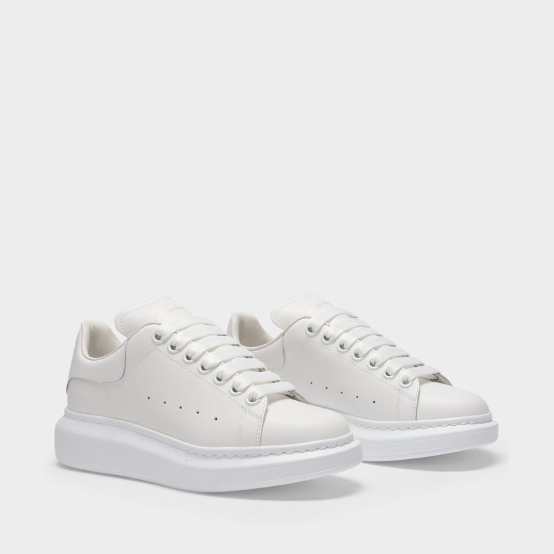 Oversized Sneakers - Alexander McQueen - Leather - White