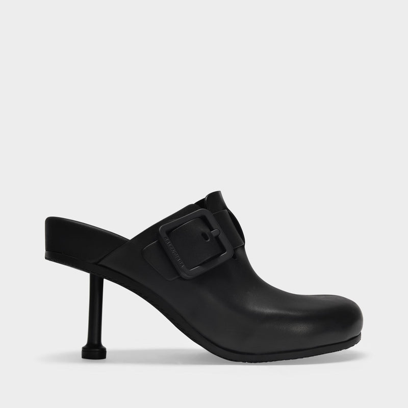 Mallorca M80 Mules in Black Vegan Leather