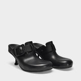 Mallorca M80 Mules in Black Vegan Leather