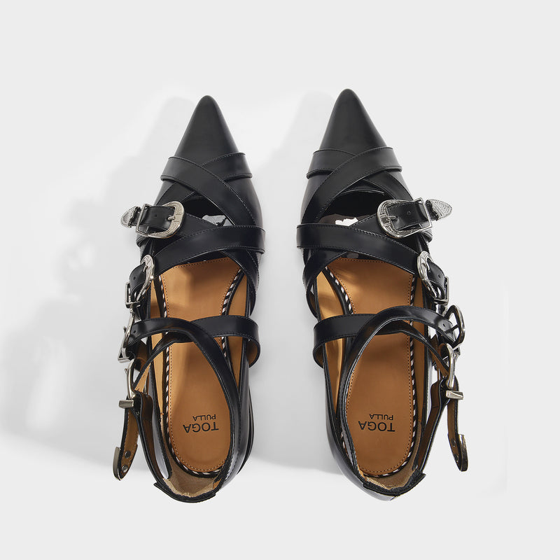 Aj926 Flat Shoes - Toga Pulla - Black - Polido