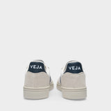 V-10 Sneakers in White and Blue B-Mesh