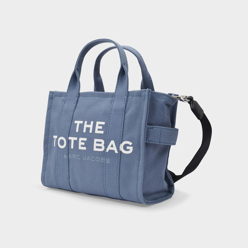 Small Traveler Tote Bag in Blue Shadow Cotton