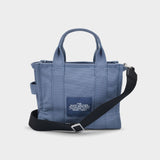 Small Traveler Tote Bag in Blue Shadow Cotton