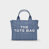 Small Traveler Tote Bag in Blue Shadow Cotton