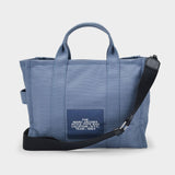 Medium Traveler Tote Bag in Blue Shadow Cotton