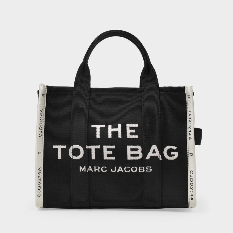 The Medium Tote Bag in Black Canvas