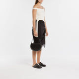 Crystal Bumper-Moon Hobo Bag - J.W. Anderson -  Black - Leather