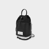 5Ac Small Hobo Bag - Maison Margiela - Black - Leather