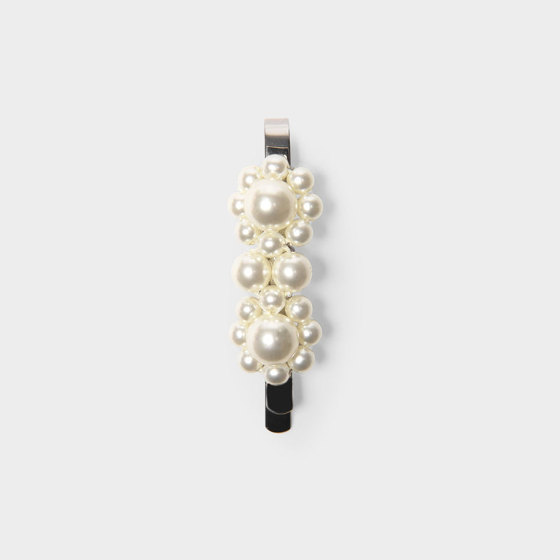 Mini Flower Hair Clips - Simone Rocha - Pearl - White