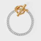 Gold T Bar Bracelet On Plated Gold