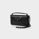 Shoulder Bag in Black Leather