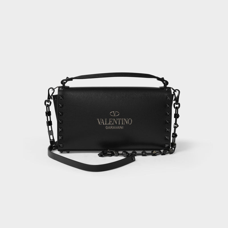 Shoulder Bag in Black Leather