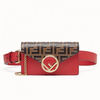 Fendi Red Kan I F Belt Bag With FF Motif