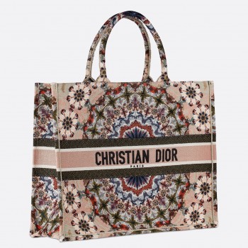 Dior Book Tote Bag Embroidered KaleiDiorscopic