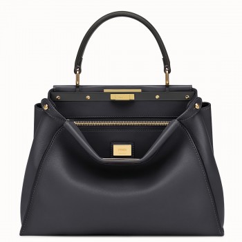 Fendi Peekaboo Medium Bag In Black Calfskin