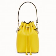 Fendi Mon Tresor Mini Bucket Bag In Yellow Calfskin
