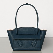 Bottega Veneta Arco 33 Bag In Blue Grainy Calfskin