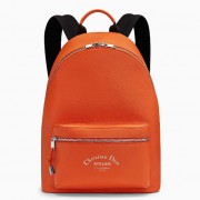 Dior Rider Rucksack Backpack In Orange Calfskin
