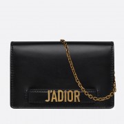 Dior Black JAdior Wallet On Chain Pouch