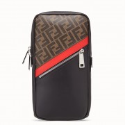 Fendi One-shoulder Backpack In Fabric With Leather
