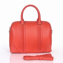 Givenchy Lucrezia Small Boston Bag Cherry Red Leather 1112S