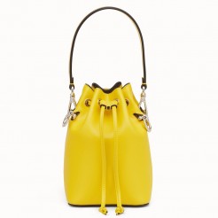 Fendi Mon Tresor Mini Bucket Bag In Yellow Calfskin