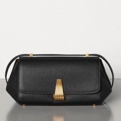 Bottega Veneta Small BV Angle Bag In Black Palmellato