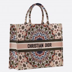 Dior Book Tote Bag Embroidered KaleiDiorscopic