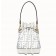 Fendi White Mon Tresor Mini Bucket Bag In Transparent PU