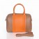 Givenchy Lucrezia Small Boston Bag Orange/Brown Leather 1112S