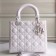 Dior Medium Lady Dior Bag In White Patent Leather
